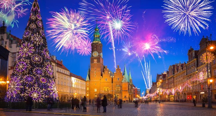 Plakat Sylwester i Nowy Rok we Wrocławiu 2024/2025