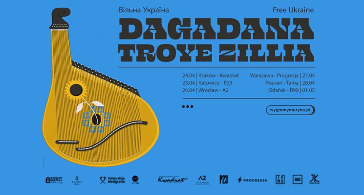 Plakat Free Ukraine – DAGADANA, Troye Zillia