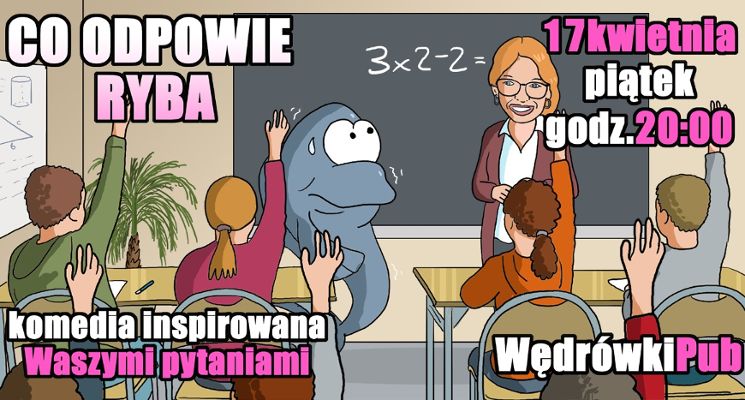 Plakat Co odpowie ryba? – komedia improwizowana