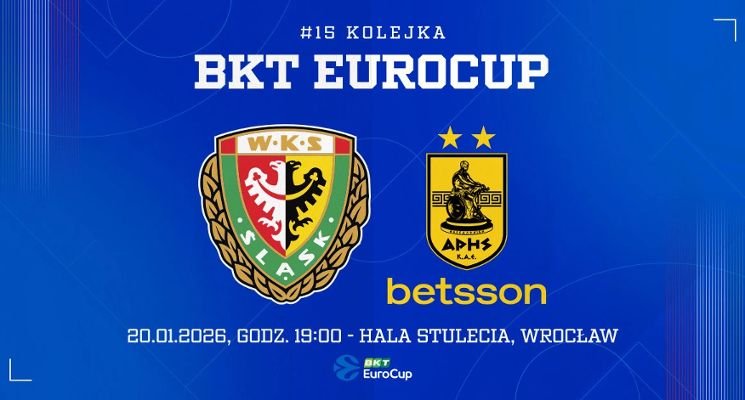 Plakat WKS Śląsk Wrocław vs Aris Thessaloniki Betsson
