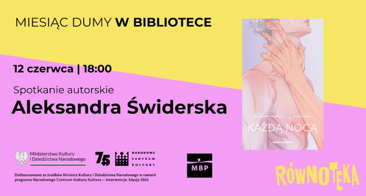 Plakat Spotkanie autorskie z Aleksandrą Świderską