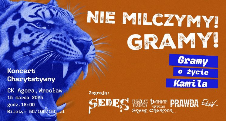 Plakat Koncert charytatywny dla Kamila!