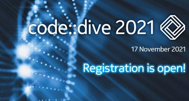 Plakat 8. edycja konferencji programistycznej code::dive 2021