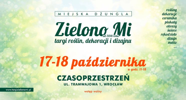 Plakat Zielono mi. Targi roślin, dekoracji i dizajnu