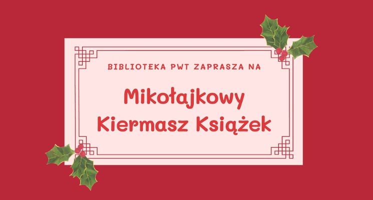 Plakat Mikołajkowy Kiermasz Książek