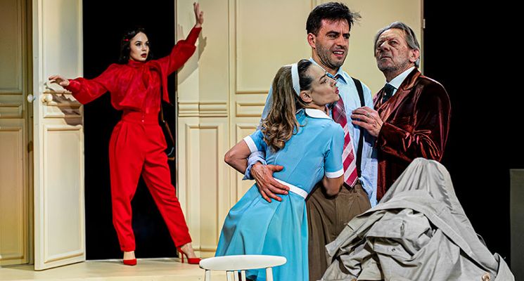 Plakat Czarna komedia – Teatr Polski we Wrocławiu