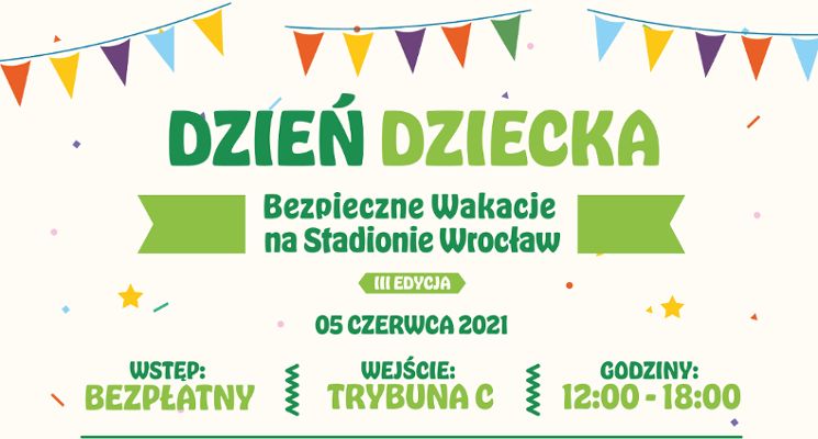 Plakat Dzień Dziecka na Stadionie Wrocław