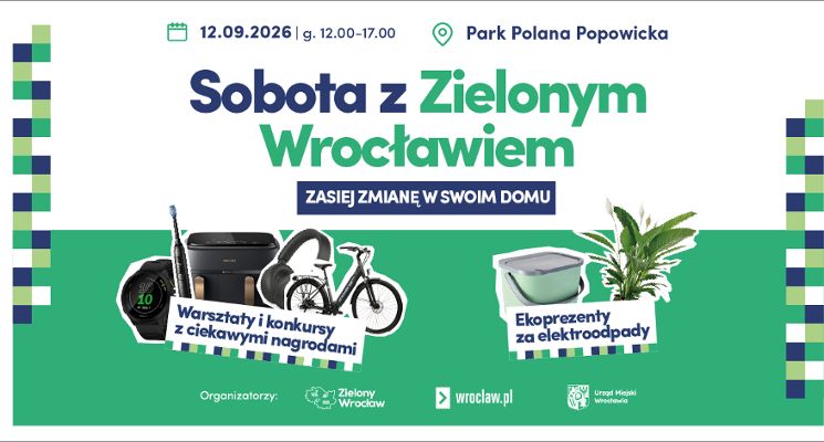 Plakat Sobota z Zielonym Wrocławiem – największy ekologiczny piknik we Wrocławiu