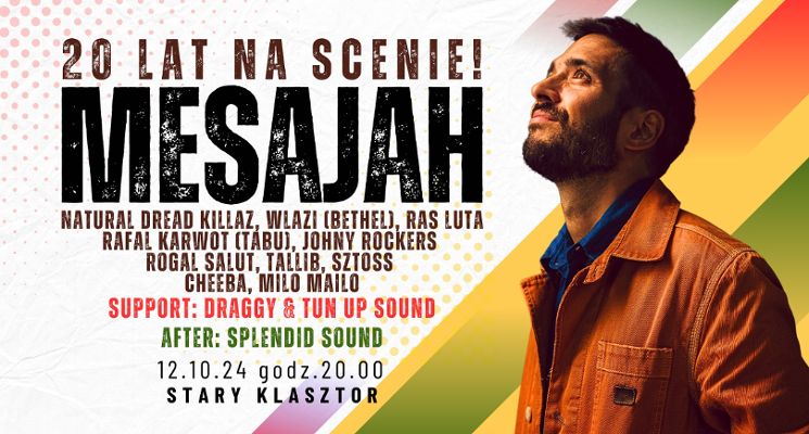 Plakat MESAJAH - XX lat na scenie! Jubileuszowy koncert w Starym Klasztorze!