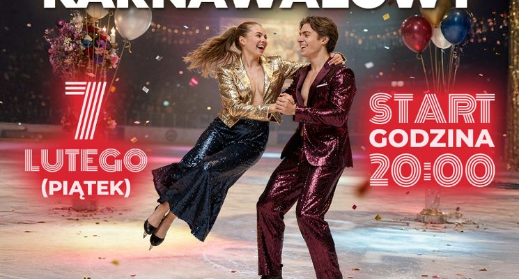 Plakat Bal Karnawałowy na lodowisku