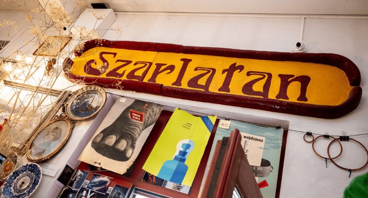 Plakat Antykwariat Szarlatan