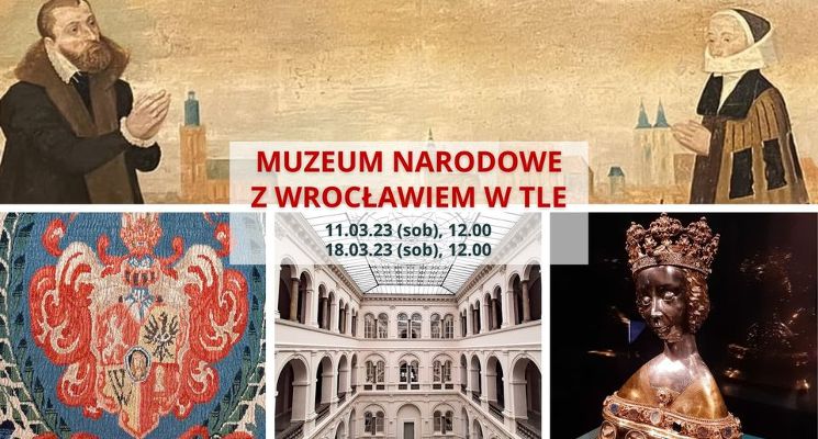 Plakat Muzeum Narodowe z Wrocławiem w tle