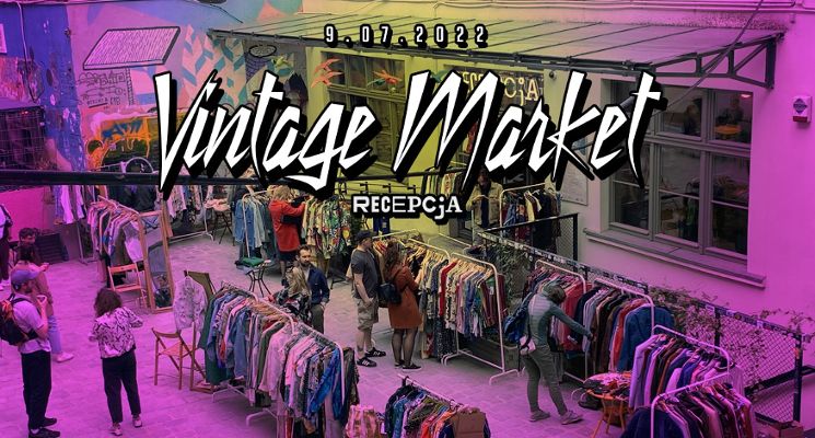 Plakat Vintage Market w Recepcji
