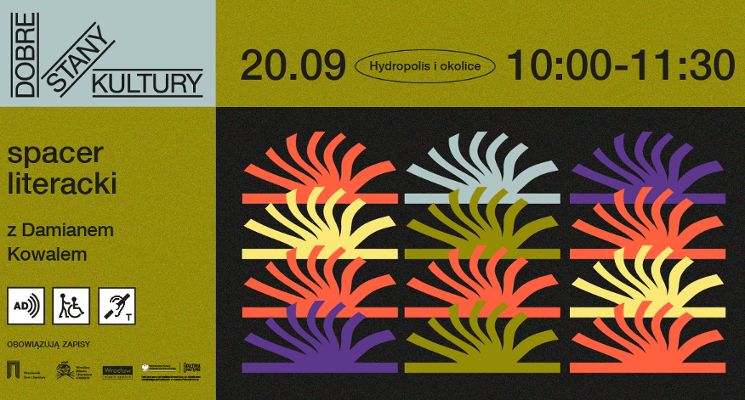 Plakat Spacer literacki z Damianem Kowalem | Dobre stany kultury