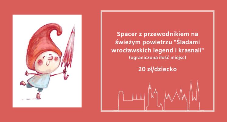 Plakat Śladami wrocławskich legend i krasnali – spacer z przewodnikiem