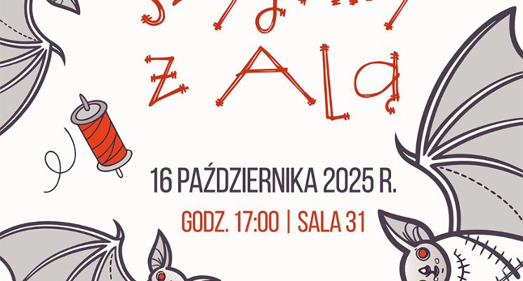 Plakat Szyjemy z Alą - warsztaty rękodzielnicze