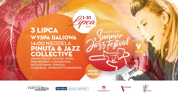 Plakat Koncert Pinuta & Jazz Collective a wyspie Daliowej
