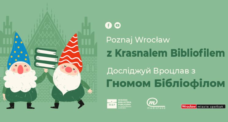 Plakat Poznaj Wrocław z Krasnalem Bibliofilem