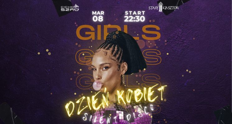 Plakat Girls on Fire | Silent Disco z okazji Dnia Kobiet