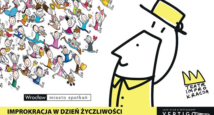 Plakat Improkracja w Dzień Życzliwości feat. Grzegorz Mazoń
