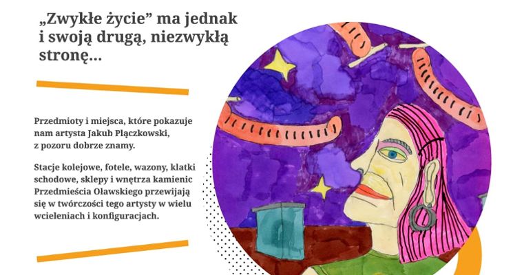 Plakat Wystawa prac Jakuba Plączkowskiego w Centrum na Przedmieściu