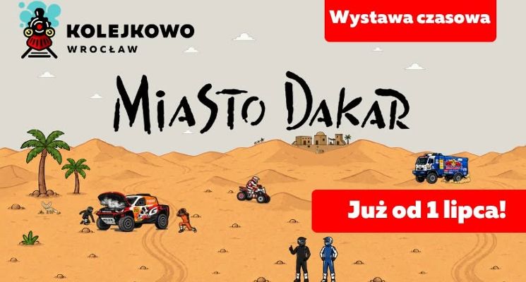 Plakat Miasto Dakar w Kolejkowie