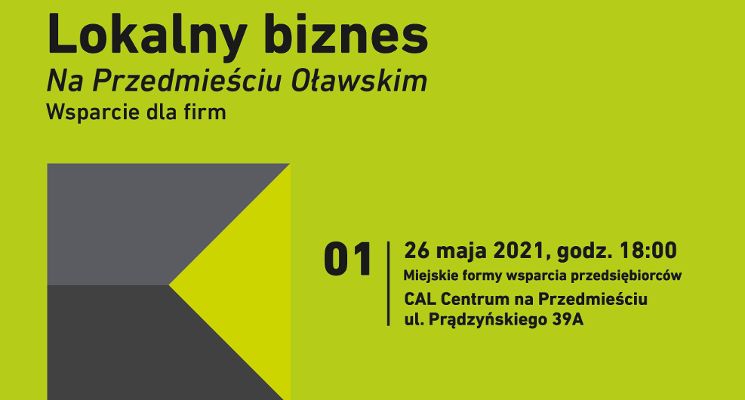Plakat Warsztaty: Lokalny biznes na Przedmieściu Oławskim
