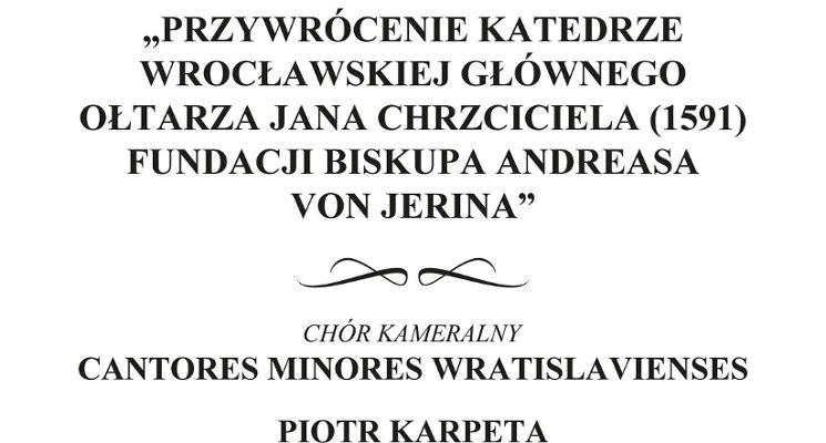 Plakat Wieczory Tumskie – Przywrócenie katedrze wrocławskiej ołtarza