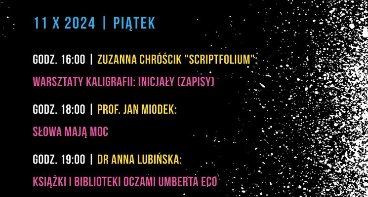 Plakat X NOC BIBLIOTEK - MOC BIBLIOTEK