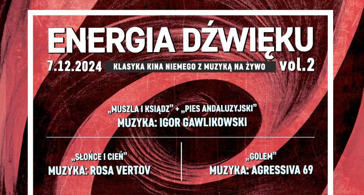 Plakat Energia Dźwięku | Klasyka kina niemego z muzyką na żywo w DCF