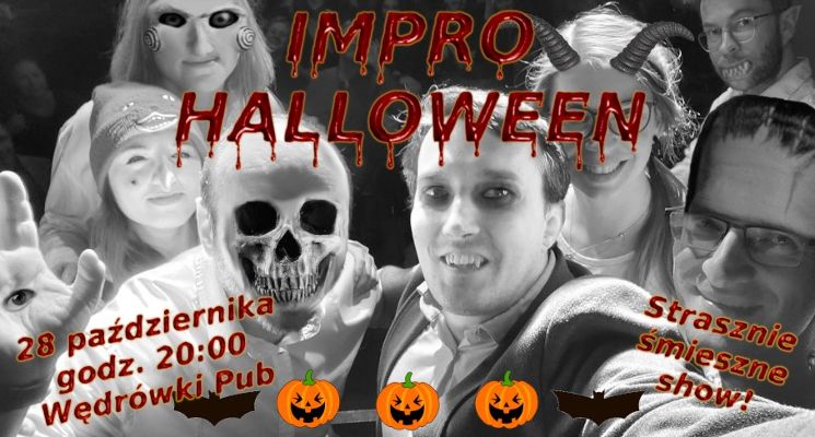 Plakat Teatr Improwizacji Jesiotr – Komediowe impro Halloween