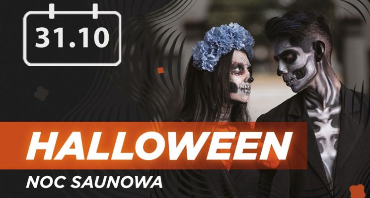 Plakat Halloweenowa Noc Saunowa