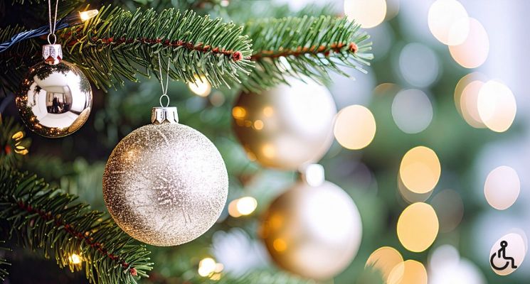 Plakat Ludowe ozdoby świąteczne: bombki z bibułki