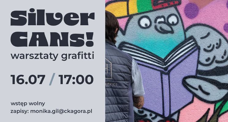 Plakat Silver CANs! - bezpłatne warsztaty graffiti dla seniorów