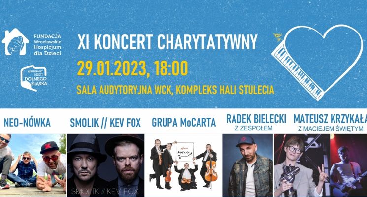 Plakat XI Koncert Charytatywny Fundacji Wrocławskie Hospicjum dla Dzieci