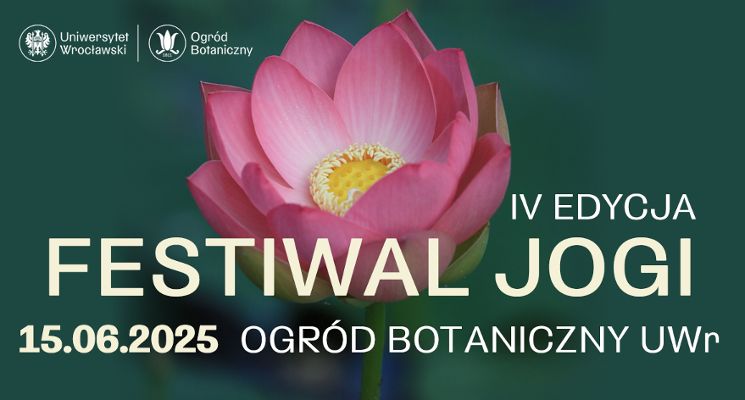Plakat IV Festiwal jogi w Ogrodzie Botanicznym