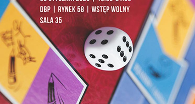 Plakat Zgrajmy Się! Rozgrywki planszówkowe dla wszystkich w bibliotece