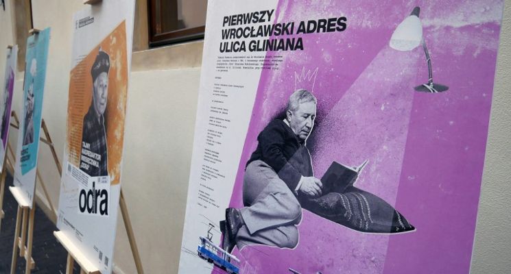 Plakat „Wrocławskie spacery Tadeusza Różewicza”