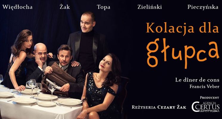 Plakat Kolacja dla głupca reż. Cezary Żak
