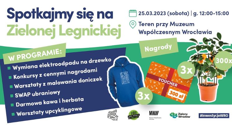 Plakat Spotkajmy się na Zielonej Legnickiej – ekopiknik z atrakcjami!