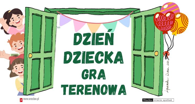 Plakat Rodzinna gra terenowa z okazji Dnia Dziecka