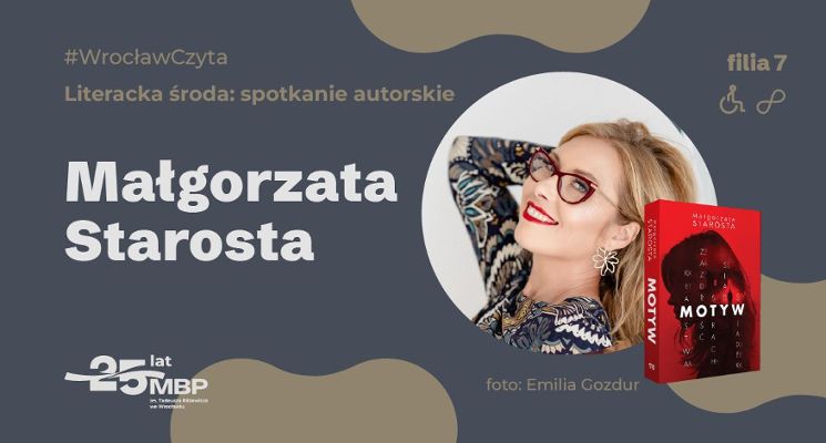 Plakat Literacka Środa z Małgorzatą Starostą