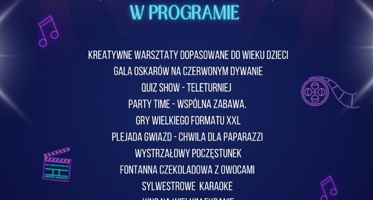 Plakat Sylwester dla dzieci