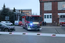 Akcja usuwania wycieku kwasu przy ul. Robotniczej