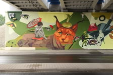 Mural pod Wiaduktem, ul. Popowicka