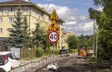 Przebudowa ulicy Dolnobrzeskiej na osiedlu Leśnica, sierpień 2023