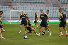 Trening i konferencja prasowa Ukraińców na Tarczyński Arenie przed meczem Ukraina - Anglia