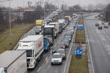 Strajk rolników - korki przy al. Sobieskiego