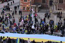 Protest przeciwko wojnie w Ukrainie, luty 2023, Wrocław