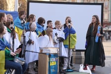 <p>Uroczystości związane z drugą rocznicą wybuchu wojny w Ukrainie (24 lutego 2024)</p>